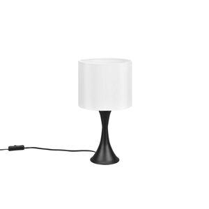 Stolná lampa Sabia, Ø 20 cm, biela/čierna