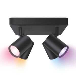 WiZ LED stropné bodové svetlá Imageo, 4-pl. čierna