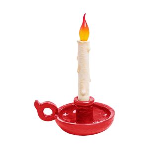 Stolová LED lampa Grimm Bugia tvar sviečky červená