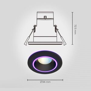 Calex Smart Halo Downlight LED svietidlá čierna