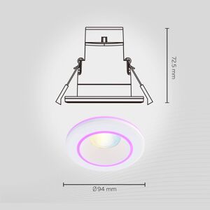 Calex Smart Halo Downlight LED svietidlá biela