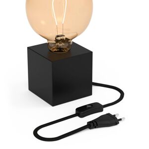 Calex stolová lampa v tvare kocky, čierna