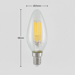 LED žiarovka filament E14 4W 827 stmievač 3 ks