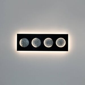 LED svetlo Fasi Della Luna, čierna/strieborná
