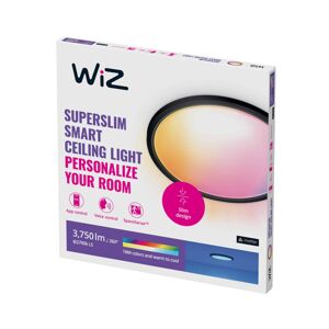 WiZ SuperSlim stropné LED svetlo RGBW Ø54cm čierna