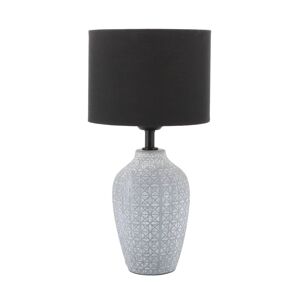 Lindby Thalassia stolová lampa sivá/čierna Ø 20 cm