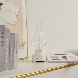Lindby Maxentius LED lampa, krémová/číra, batérie