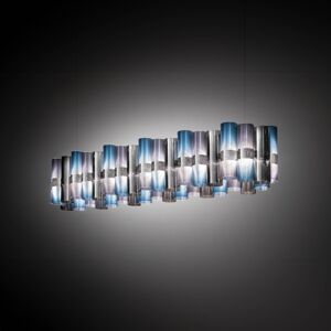 Závesné svietidlo Slamp LED La Lollo modro-fialové, 140 cm