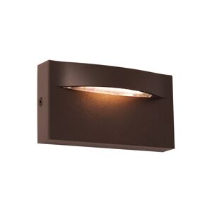 Vonkajšie nástenné svietidlo LED Vita, hrdzavohnedá farba, 13,7 x 7,5 cm