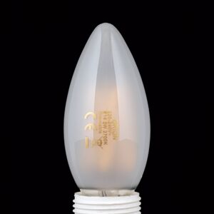 LED žiarovka E14 C35, matná, 2W, 2 700 K, 180 lm, stmievateľná