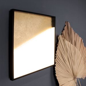 Nástenné svietidlo LED Vista, zlatá/čierna farba, 30 x 30 cm