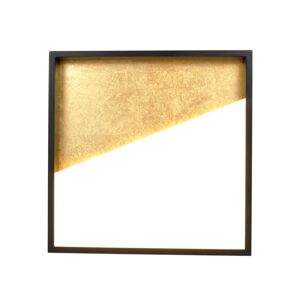 Nástenné svietidlo LED Vista, zlatá/čierna farba, 40 x 40 cm