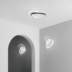 LED nástenné svietidlo Ovest, čierne, dĺžka 45 cm, hliník, CCT