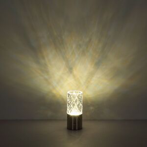 LED dobíjacia stolová lampa Lunki, matná čierna, výška 19 cm, CCT