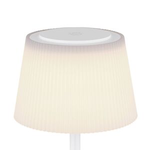 Nabíjateľná stolová lampa Gregoir LED, matná biela, výška 38 cm, CCT
