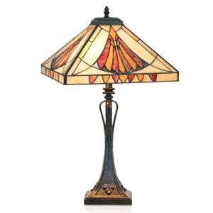 Pôvabná stolná lampa AMALIA v štýle Tiffany