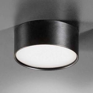 Jednoduché stropné LED svietidlo Mine čierne 14 cm