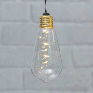 Best Season Vintage dekoračná LED lampa Glow s časovačom, číra