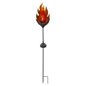 Solárne LED svietidlo Melilla Flame, tvar plameňov