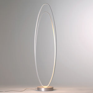 Bopp Flair – elipsovitá stojaca LED lampa, hliník