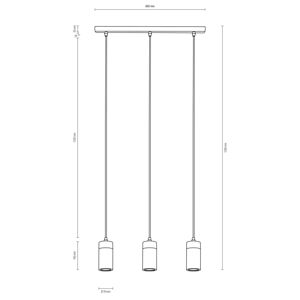 Envolight Plain závesná lampa, 3-pl. lineárna