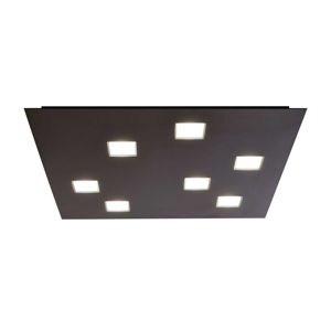 Fabbian Quarter čierne stropné LED svetlo 7-pl.