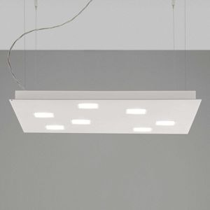Fabbian Quarter – biele LED závesné svietidlo 7-pl
