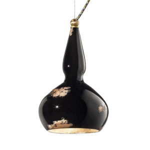 Vintage závesná lampa Ginevra v čiernej