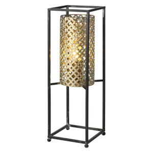 Stolná lampa Petrolio, čierna/zlatá, výška 47 cm
