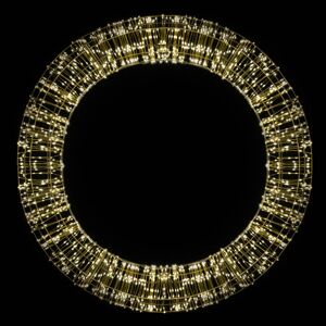 Vianočný LED veniec zlatá, 2 000 diód LED, Ø 75 cm