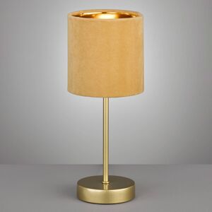 Stolná lampa Aura, zlatá, tienidlo žltá/zlatá