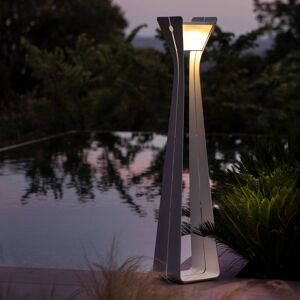 Solárne LED svetlo Osmoz z hliníka, 175 cm, biela