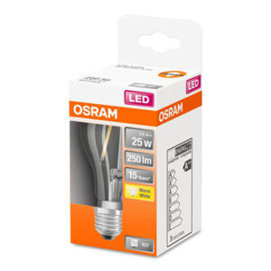 OSRAM Classic A LED žiarovka E27 2,5W 2.700K číra