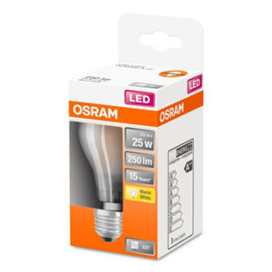 OSRAM ClassicA LED žiarovka E27 2,5W 2.700K matná