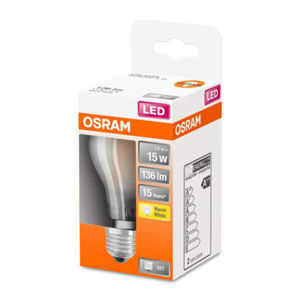 OSRAM Classic A LED žiarovka E27 1,5W 2.700K matná