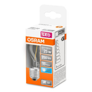 OSRAM Classic P LED žiarovka E27 2,5W 4.000K číra