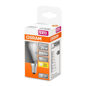 OSRAM Classic P LED žiarovka E14 3,3W 2.700K matná