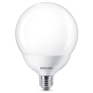 Philips guľatá LED E27 G120 10,5W 2.700K biela