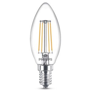 Philips E14 LED sviečka 4,3 W teplá biela filament
