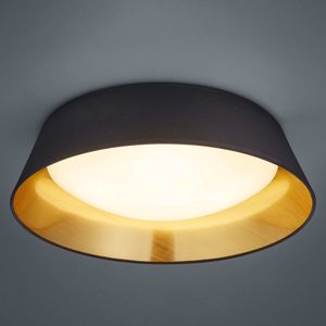 Čierno-zlaté okrúhle stropné LED svietidlo Ponts