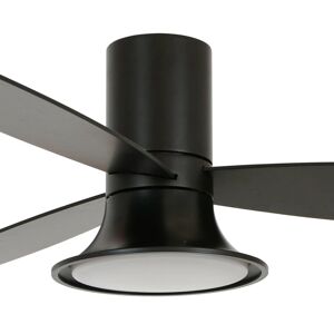Stropný ventilátor Flusso s LED svietidlom, čierna