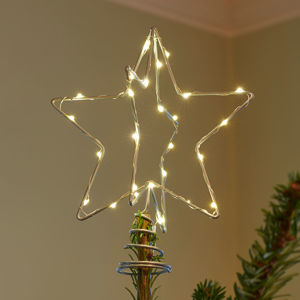 Dekoračná LED lampa Christmas Top, striebro
