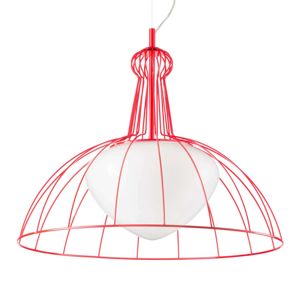 Červená dizajnová závesná lampa Lab made in Italy