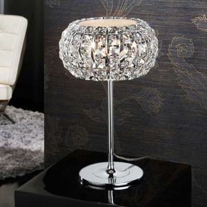 Stolná lampa DIAMOND s krištáľmi 24 cm