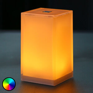 Stolná lampa Cub, ovládateľná aplikáciou, RGBW