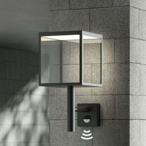 Vonkajšie nástenné LED svietidlo Cube snímač