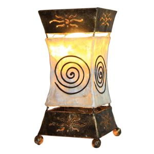 Jasná stolná lampa Xenia so špirálovým motívom