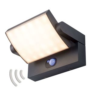 Solárne vonkajšie nástenné LED Sherin, snímač