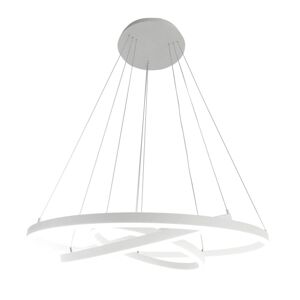 Arcchio Albiona závesné LED svetlo, biela, 3 kruhy