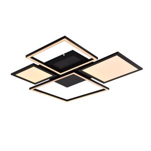Lucande Narumi stropné LED svetlo CCT 75 cm čierna